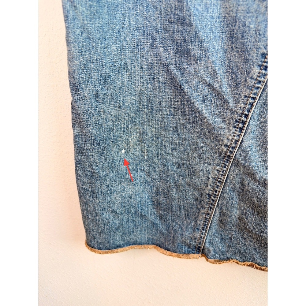 Vintage 90's Y2K Denim Maxi Skirt Lace Up Union Bay Size Medium - Picture 7 of 9
